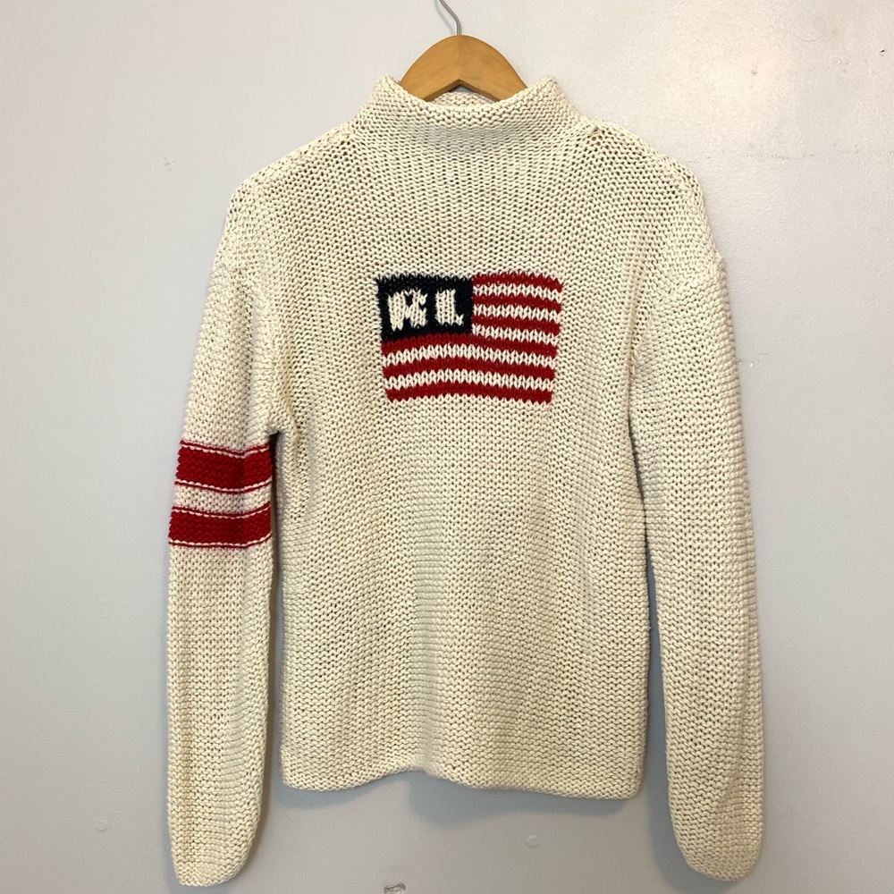 Polo Jeans Co Ralph Lauren Flag Turtleneck Sweater